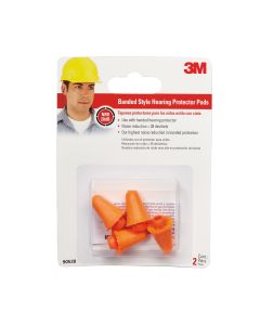 3M 90538 Orange Tekk Protection Banded Style Hearing Protector Replacement Pods, 2-Pair