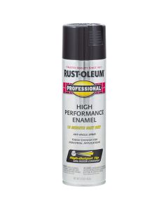 15 Oz Rust-Oleum 7579838 Black Professional High Performance Enamel Spray Paint, Gloss