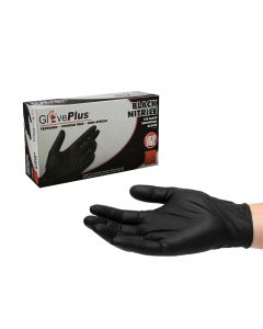 X-Large Ammex GPNB48100 Black Gloveworks Nitrile Industrial Latex Free Disposable Gloves, 5-Mil, 100-Pack