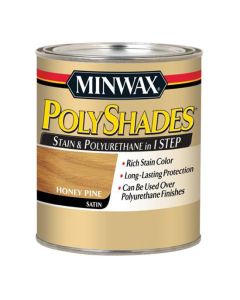 1/2 Pt Minwax 21310 Honey Pine PolyShades Wood Stain And Polyurethane Satin