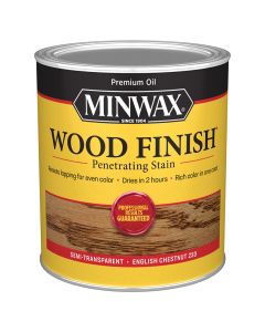 1 Qt Minwax 70044 English Chestnut Wood Finish Oil-Based Wood Stain