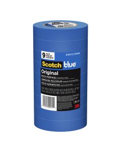 .94" x 60 Yds 3M 2090-24AP9 Blue ScotchBlue Original Multi-Surface Painter's Tape, 9-Pack