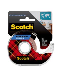 3/4" x 150" 3M 109S Clear Scotch Double-Sided Removable Poster Tape