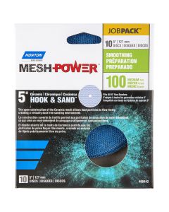 5" Norton 68442 MeshPower Powerful Dust Extraction Sanding Disc, 10-Pack, 100-Grit