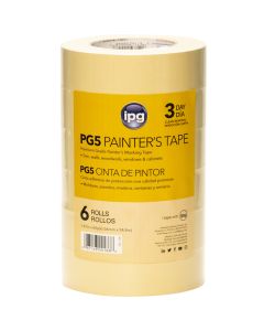 1.41" x 60 Yds Intertape PG5 Tan ProMask Masking Tape, Contractor 6-Pack