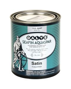 1 Qt Daly's 1564 Clear SeaFin AquaSpar Waterborne Polyurethane Spar Varnish with UVA, Satin