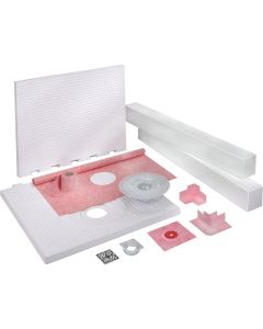 PROVA SHOWER System Kit 32 In. x 60 In. Off Set Drain with Curb