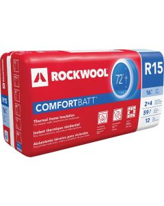 Rockwool Comfortbatt R-15 16 In. x 47 In. Stone Wool Insulation (12-Pack)