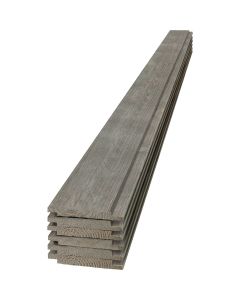 UFP-Edge 6 In. W x 8 Ft. L x 1 In. Thick Gray Wood Rustic Shiplap Board (18.48 Sq. Ft./6-Pack)