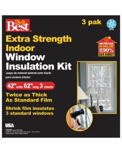 Do it Best 42 In. W. x 62 In. L. Indoor Shrink Window Film (3-Sheets)