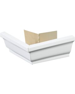 Spectra Metals 5 In. Aluminum White Mitre Gutter Outside Corner