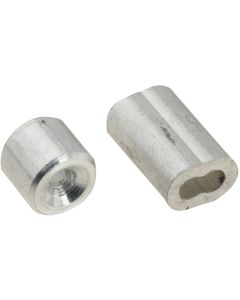 Prime-Line Cable Ferrules And Stops, 1/16", Aluminum