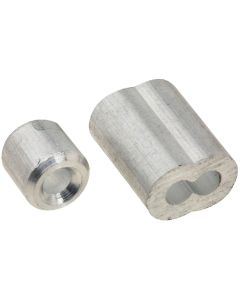 Prime-Line Cable Ferrules and Stops, 1/8", Aluminum