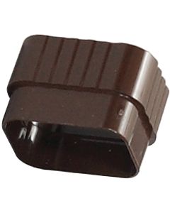 Amerimax 2 In. x 3 In. Traditional K-Style Brown Vinyl Downspout Connector