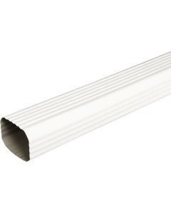 Spectra Metals 2 In. x 3 In. White Aluminum Downspout