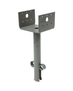 Simpson Strong-Tie 4 In. x 4 In. 12 ga Gray Paint Elevated Post Base