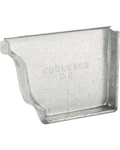 NorWesco 4 In. Galvanized Right Gutter End Cap