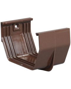 Amerimax 5 In. Contemporary Brown Vinyl Gutter Slip Joint Connector