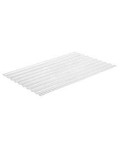 Sequentia Super600 26 In. x 12 Ft. White Round Fiberglass Corrugated Panels