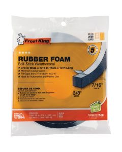 Do it Best 10 Ft. Self-Stick Foam Rubber Weatherstrip Tape