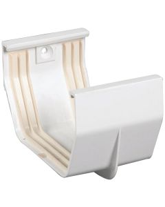 Amerimax 5 In. Contemporary White Vinyl Gutter Slip Joint Connector