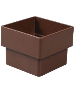 Amerimax 2 In. Contemporary Square Brown Vinyl Downspout Connector