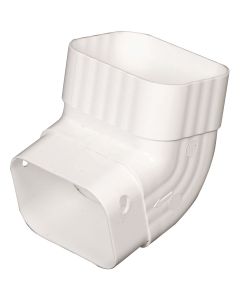 Amerimax 2 In. x 3 In. White Vinyl Front A Elbow