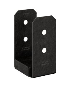 Simpson Strong-Tie Outdoor Accents Avant Collection 4 In. x 4 In. Rough ZMAX Black Powder-Coated Post Base