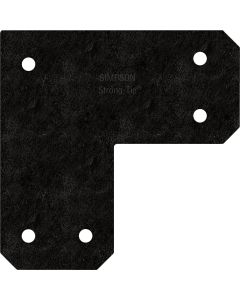 Simpson Strong-Tie Outdoor Accents Avant Collection 6 In. x 6 In. ZMAX Black Powder-Coated L Strap