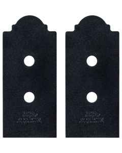 Simpson Strong-Tie Outdoor Accents Mission Collection ZMAX 4x Black Post Base Slide Plate (2-Pack)