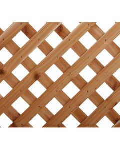 Real Wood Products 4 Ft. W. x 8 Ft. L. x 3/4 In. Thick Natural Cedar Privacy Diamond Lattice Panel
