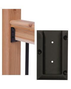 Deckorators Black Plastic Rail Bracket (2-Pack)