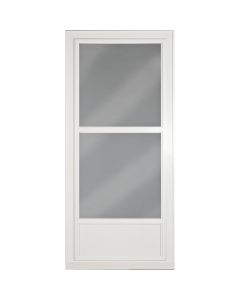 Larson Easy Vent 146 Series 36 In. W x 81 In. H x 1-7/8 In. Thick White Mid View Aluminum Storm Door
