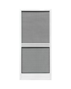 Precision Screen Provencial 36 In. W x 80 In. H x 7/8 In. Thick White Steel Screen Door