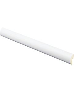 Inteplast Building Products 5/16 In. W. x 1-1/8 In. H. x 8 Ft. L Crystal White Polystyrene Cap Molding