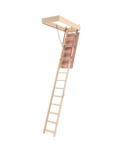 Fakro 7 Ft. 10 In. to 10 Ft. 1 In. 25 In. x 54 In. Wood Attic Stairs, 350 Lb. Load