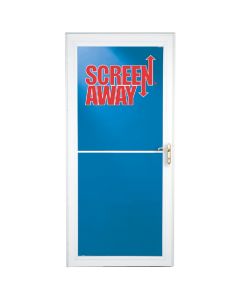 Larson Screenaway Lifestyle 32 In. W x 81 In. H x 1-3/8 In. Thick White Full View Aluminum Storm Door