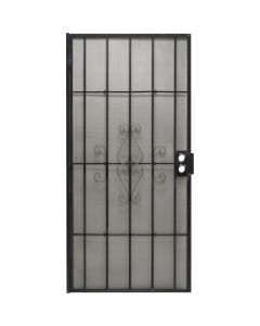 Precision Regal 30 In. W x 80 In. H Black Steel Security Door