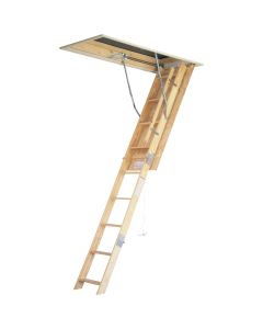 Werner 25 In. W x 54 In. L x 8 Ft. H Ceiling Wood Attic Ladder, 250 Lb. Load