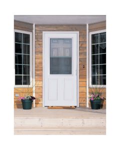 Larson Lifestyle MULTI-VENT 36 In. W x 80 In. H x 1 In. Thick White Mid View 2-Panel DuraTech Storm Door