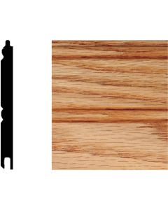 House of Fara 5/16 In. W. x 3-1/8 In. H. x 32 In. L. Unfinished Solid Red Oak Wainscot (6-Pack)
