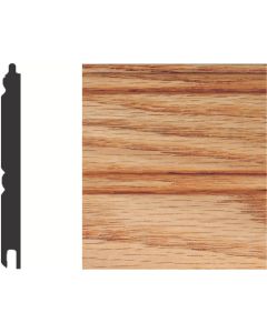 House of Fara 5/16 In. W. x 3-1/8 In. H. x 8 Ft. L. Unfinished Solid Red Oak Wainscot (6-Pack)