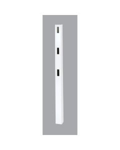 Outdoor Essentials 5 In. x 5 In. x 84 In. White End 3-Rail Fence Vinyl Post