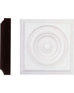 House of Fara 1-1/8 In. x 4-1/2 In. Primed MDF Rosette