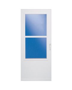 Larson Value-Core 32 In. W x 75 In. H x 1 In. Thick White Self-Storing Mobile Home DuraTech Storm Door