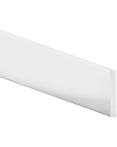 Inteplast Building Products 4 In. x 8 Ft. Crystal White Polystyrene Flat Molding