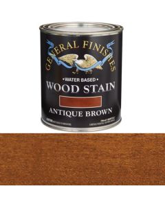 1 Qt General Finishes WAQT Antique Brown Wood Stain Water-Based Penetrating Stain