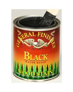 1 Qt General Finishes WBQT Black Wood Stain Water-Based Penetrating Stain