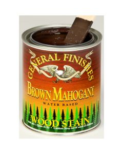 1 Qt General Finishes WYQT Brown Mahogany Wood Stain Water-Based Penetrating Stain