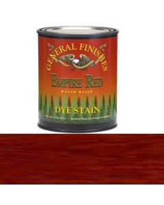 1 Pt General Finishes DPR Empire Red Dye Stain Water-Based Wood Stain